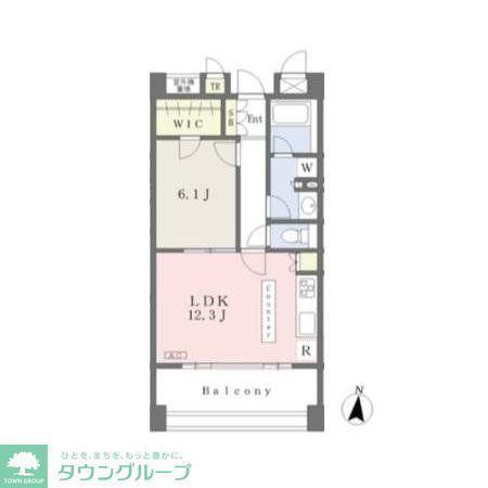 カスタリア住吉II(1LDK/7階)の間取り写真