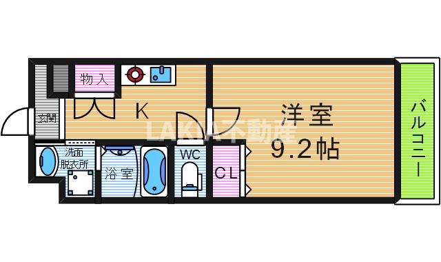 シロスハヤシ(1K/3階)の間取り写真