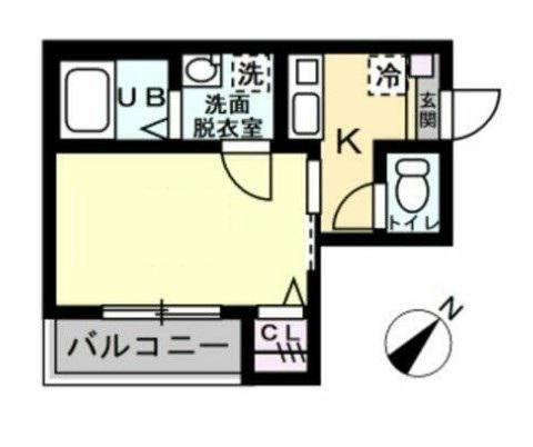 SEAREX横須賀中央(1K/1階)の間取り写真