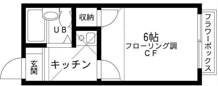 キャッスルつきみ野A(1K/2階)の間取り写真