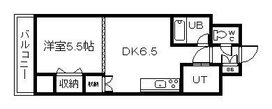 ビッグバーンズマンション旭川(1DK/8階)の間取り写真