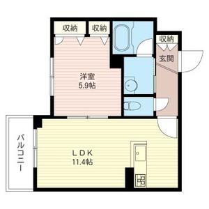エトワール(1LDK/2階)の間取り写真