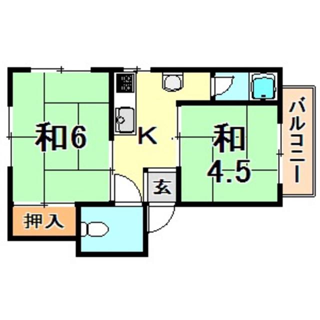 新堂マンション(2K/3階)の間取り写真