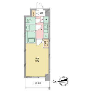 S-RESIDENCE志賀本通(1K/6階)の間取り写真