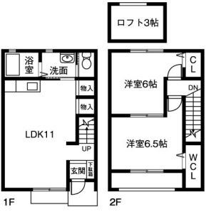SUNBURST(2LDK/1階)の間取り写真