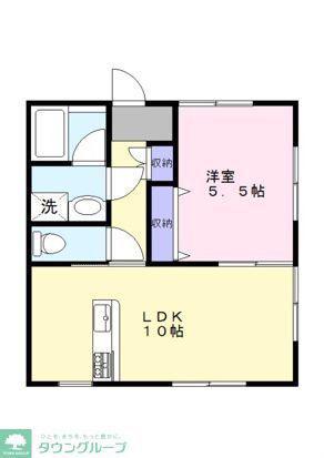 フェリーチェ阿佐ヶ谷(1LDK/1階)の間取り写真