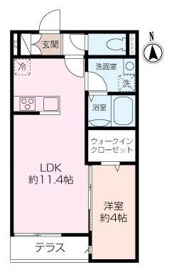 ALTIRA池袋本町(1LDK/1階)の間取り写真