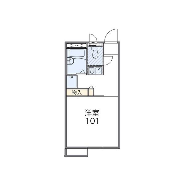レオパレス高屋の庄(1K/2階)の間取り写真
