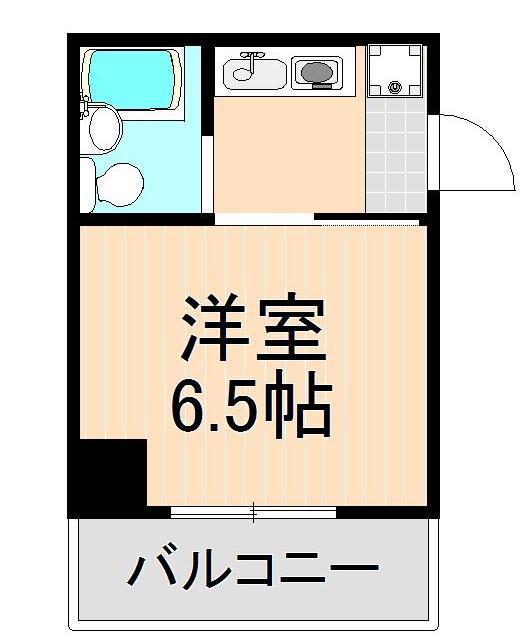 ロイヤルハイム(1K/6階)の間取り写真
