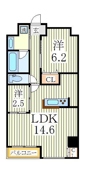エルザ柏(1SLDK/4階)の間取り写真