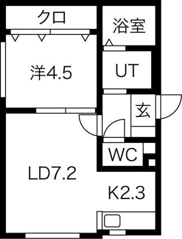 MULBERRYFIELD 24.2(1LDK/2階)の間取り写真