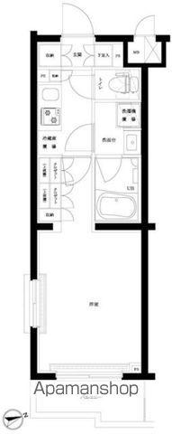 ルーブル武蔵中原参番館(1K/4階)の間取り写真