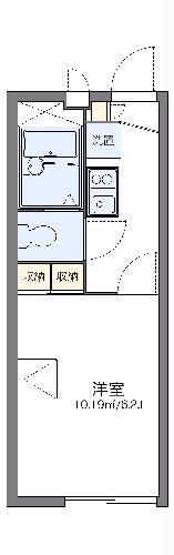 レオパレスワールド中和倉(1K/1階)の間取り写真