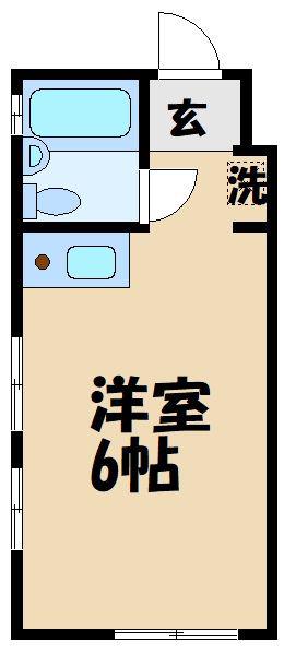 グリーンハイツ仙川(ワンルーム/1階)の間取り写真