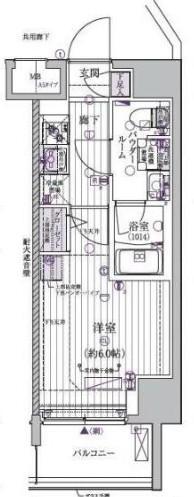 メインステージ立川VI(1K/7階)の間取り写真