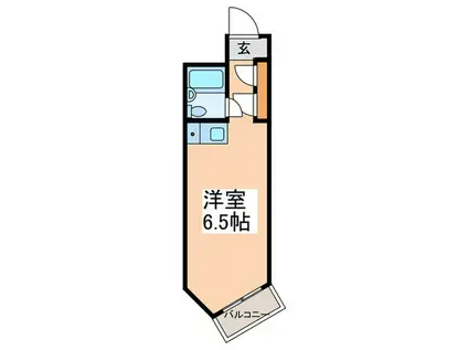 グランデュール宮崎台(ワンルーム/5階)の間取り写真