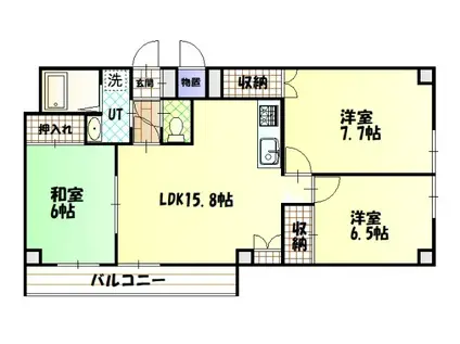 エンドレス26(3LDK/10階)の間取り写真