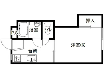 フラワーハイツ(1K/1階)の間取り写真