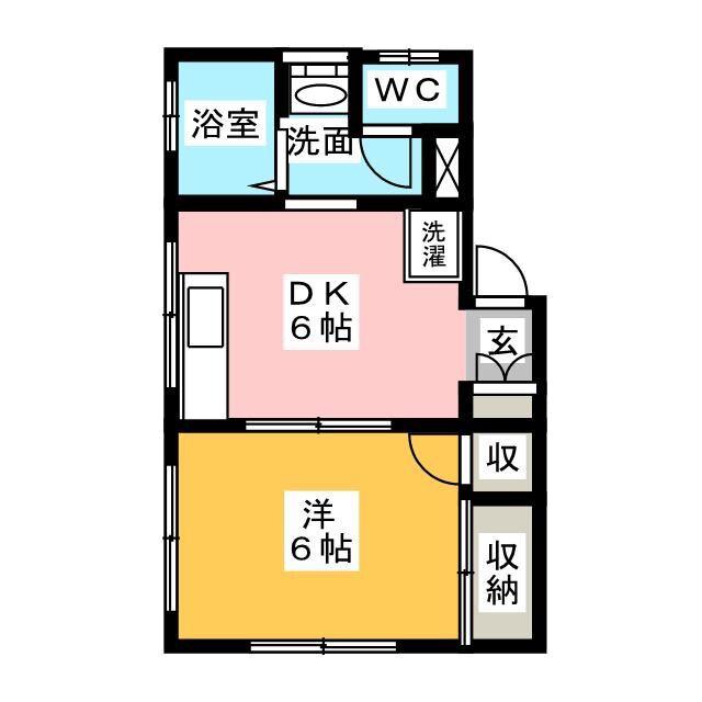 蓮田ビル(1DK/3階)の間取り写真