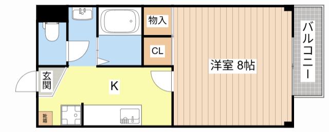 宮司サンシャインIII(1K/1階)の間取り写真