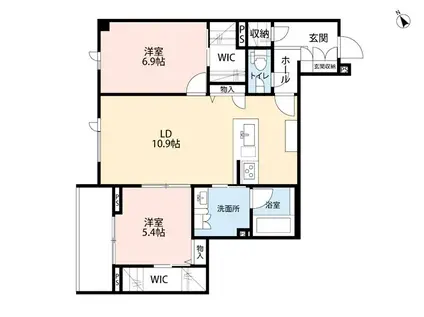 ジェーユーグローバル パレス(2LDK/2階)の間取り写真