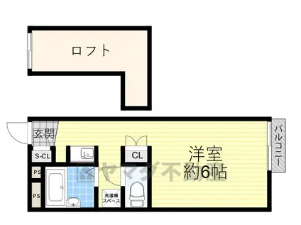レクシア小曽根(ワンルーム/2階)の間取り写真