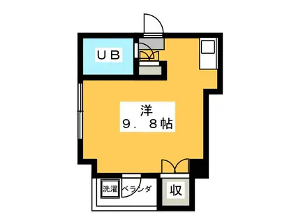 吉村屋ビル(ワンルーム/4階)の間取り写真