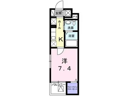 LH川崎(1K/4階)の間取り写真