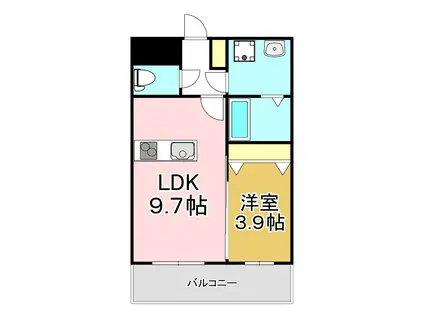 レジェンド桜十番館(1LDK/1階)の間取り写真