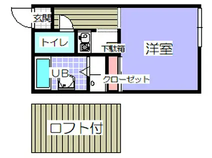 かずや立願寺壱番館(1K/2階)の間取り写真