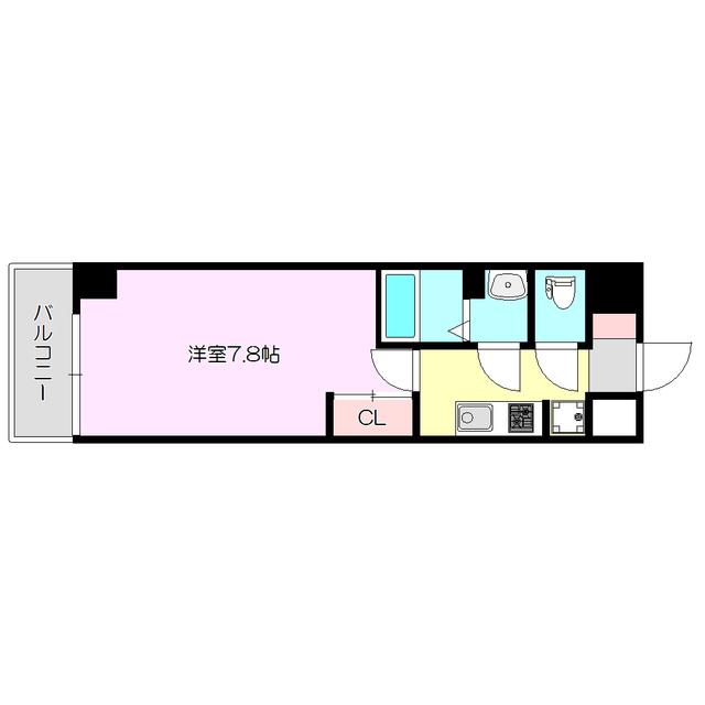 THE RESIDENCE H(1K/2階)の間取り写真