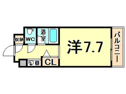 レジェンダリー甲子園(1K/4階)の間取り写真