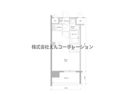 エンクレスト天神LINK(ワンルーム/7階)の間取り写真