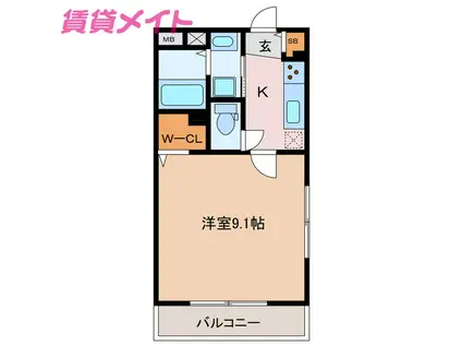 AUGUSTA(1K/1階)の間取り写真