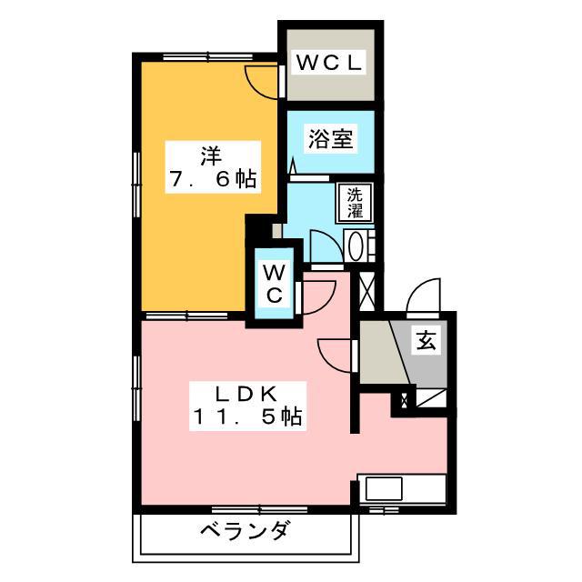 ヴィブレソレイユ(1LDK/3階)の間取り写真