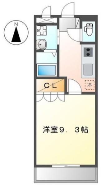 LALA ひまわり(1K/2階)の間取り写真
