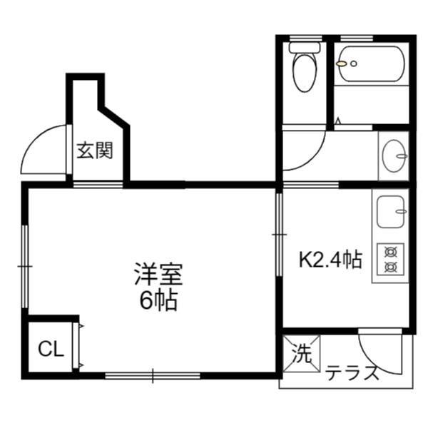 オレスコート板宿I(1K/1階)の間取り写真