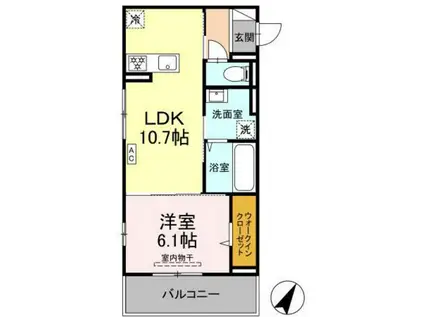 パストラル ヴィラ(1LDK/2階)の間取り写真