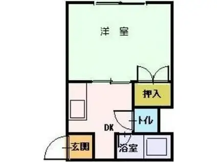 土堂シティマンション(1K/2階)の間取り写真