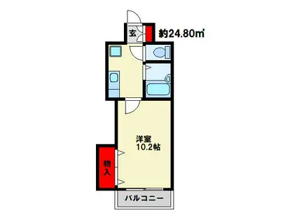 アクス敷島21(1K/5階)の間取り写真