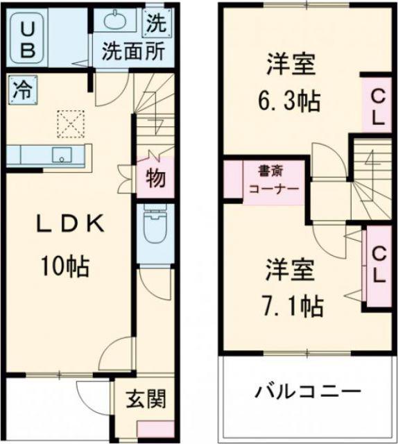 FELICE(2LDK/1階)の間取り写真