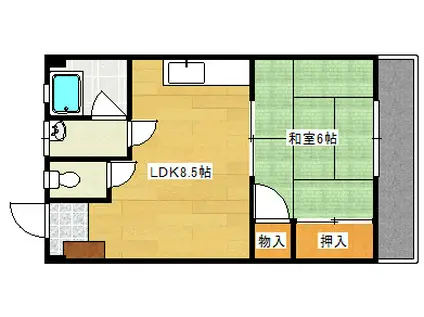 泉コーポ(1LDK/2階)の間取り写真