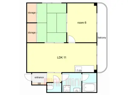 フローレンス甲子園(2LDK/3階)の間取り写真