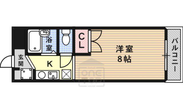 アゼリア2号館(1K/2階)の間取り写真