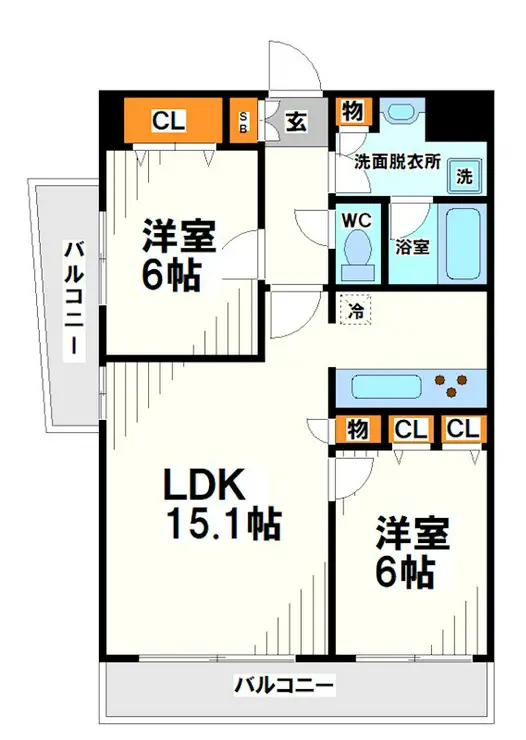 メルヴェーユ調布 4階階 間取り