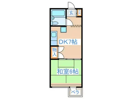 西新宿ハイホーム(1DK/2階)の間取り写真