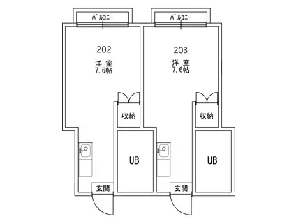 シティーコアS(ワンルーム/2階)の間取り写真