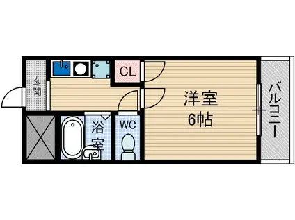 ロイヤルミサワ(1K/3階)の間取り写真