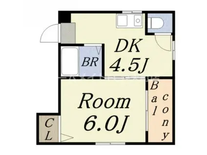 グラントピアII(1DK/5階)の間取り写真