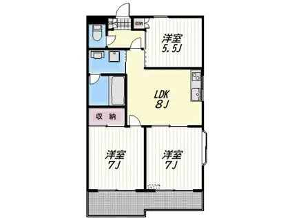 HAMILTON(3LDK/1階)の間取り写真